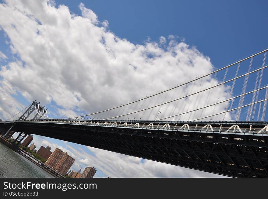 Manhattan bridge view from the below