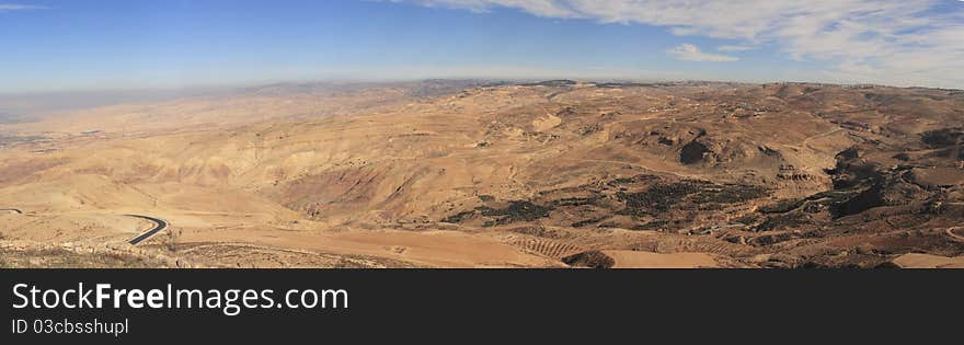 View from Nebo mountain to the Land of Promised