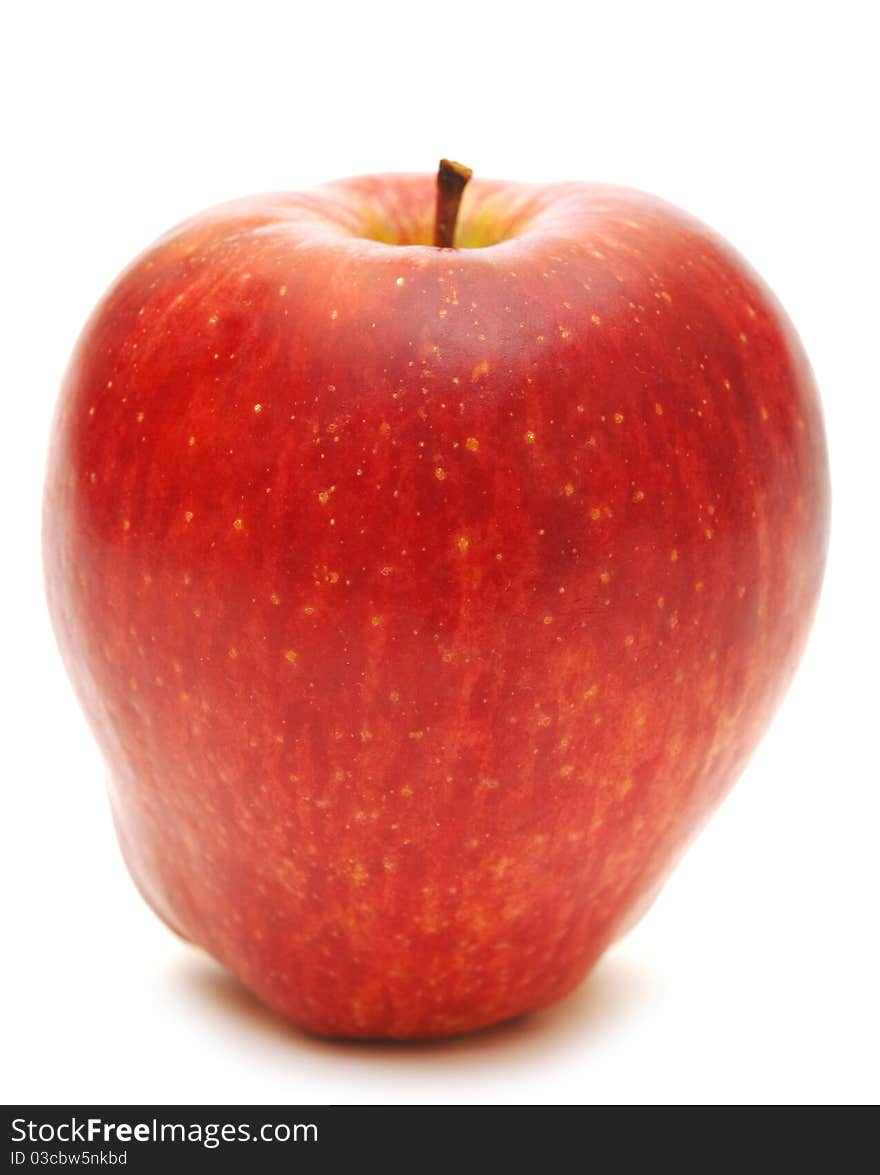 Red apple on white background. Red apple on white background