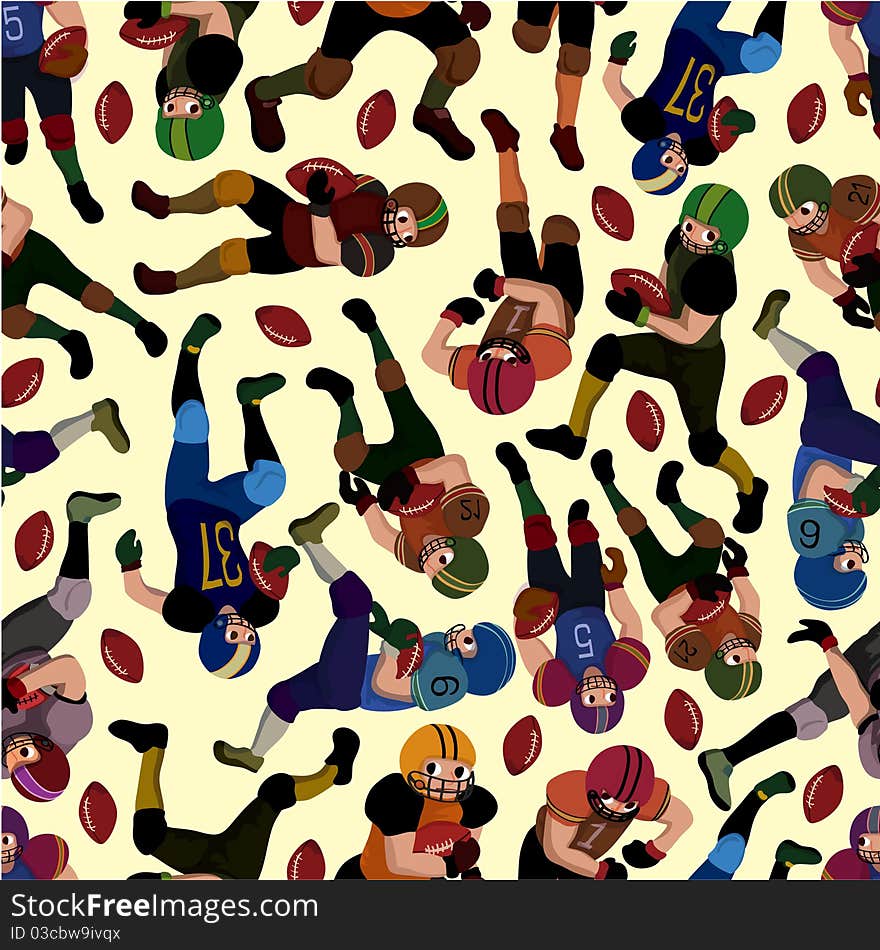 Seamless Football Pattern