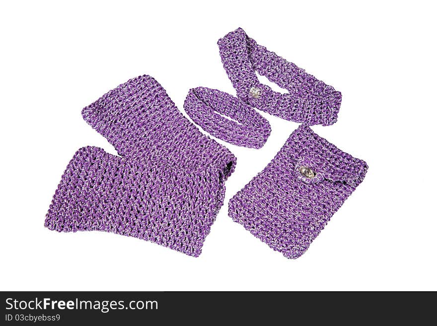 A Set Of Knitted Accessories. Handwork