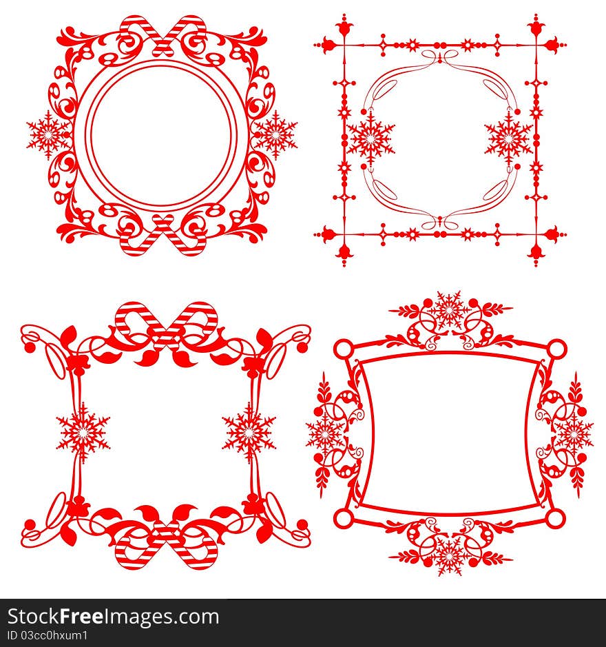 Red Christmas banner for your design