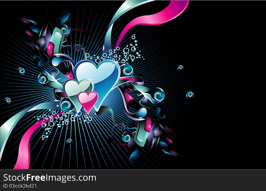 Abstract background vintage love illustration