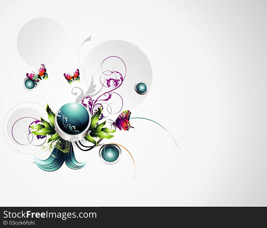 Background abstract plants and color illustration. Background abstract plants and color illustration