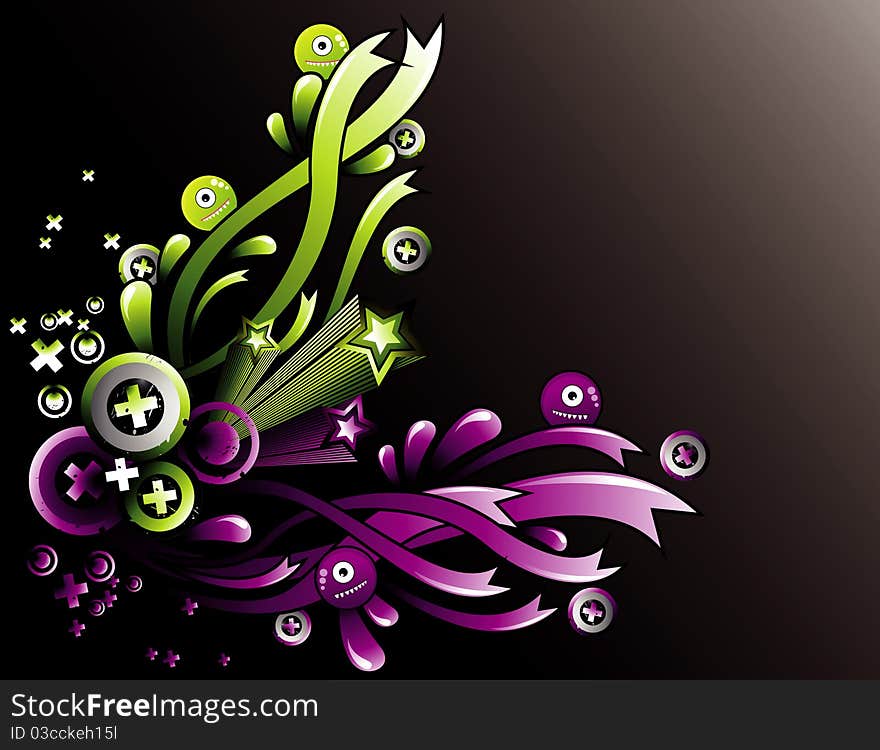 Background abstract color cartoon illustration. Background abstract color cartoon illustration