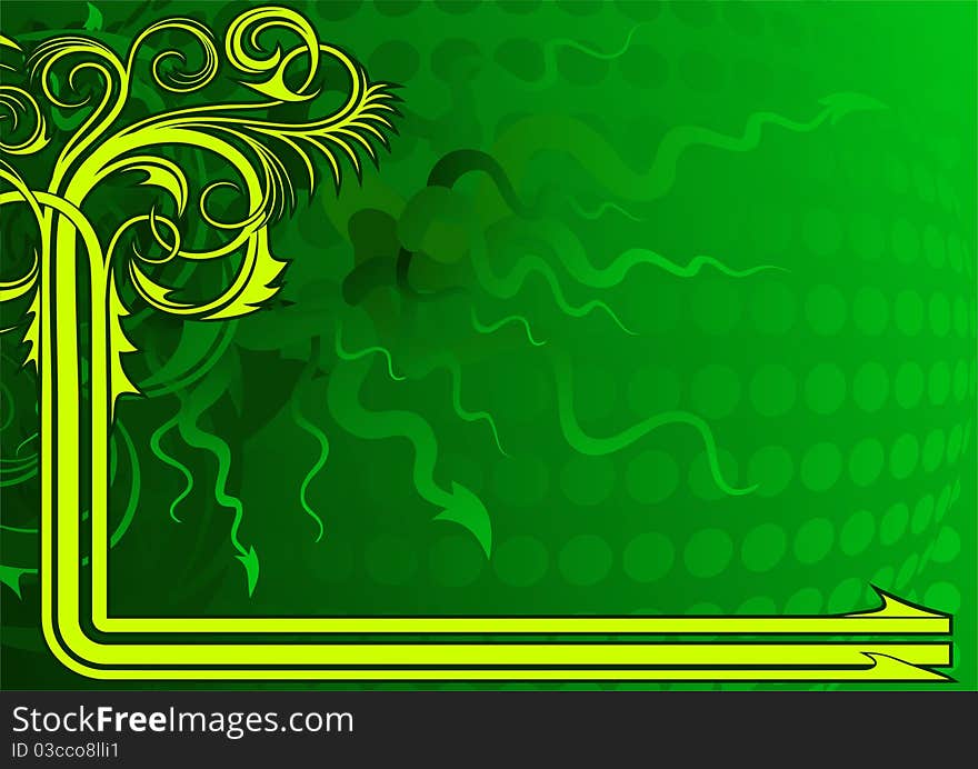 Abstract design of a background with a branchy ornament. Abstract design of a background with a branchy ornament.