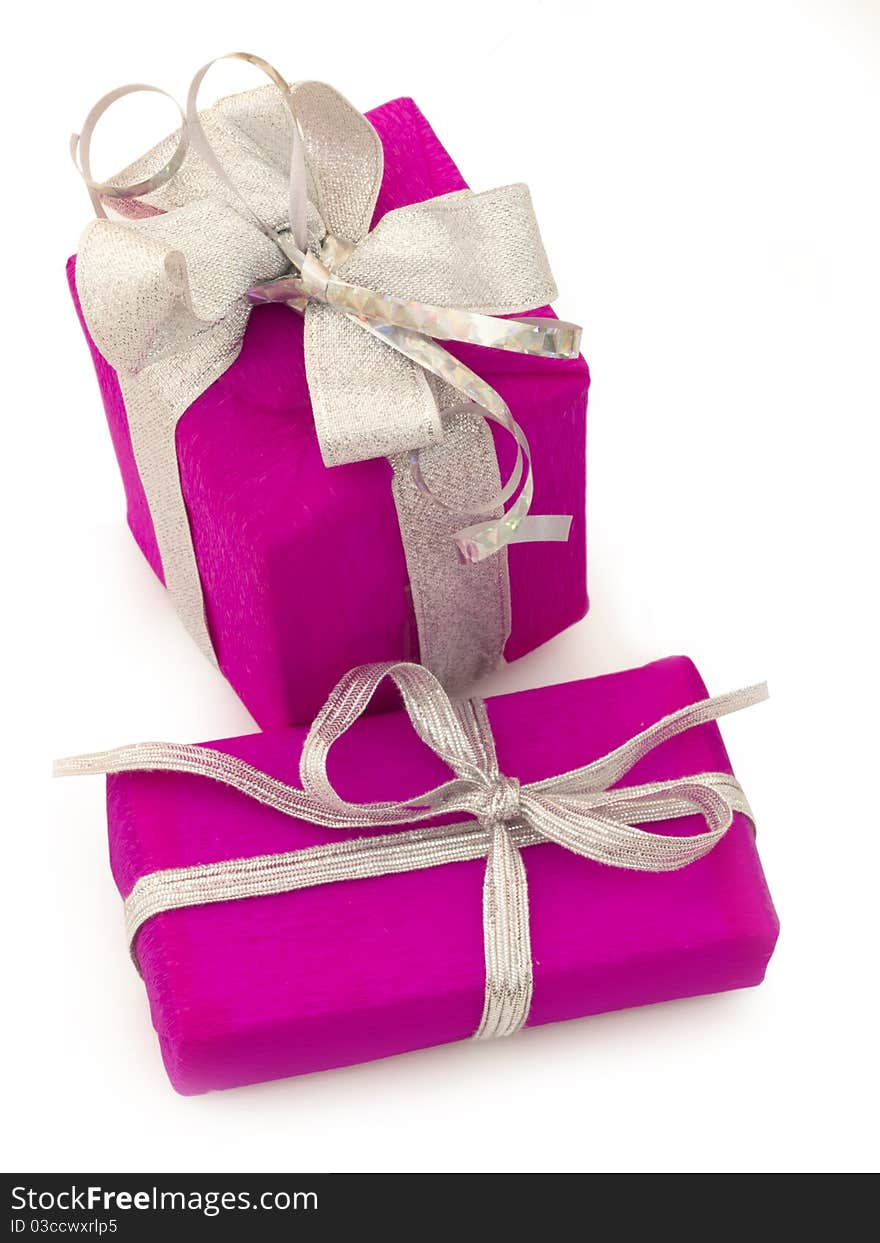 Pink gift boxes