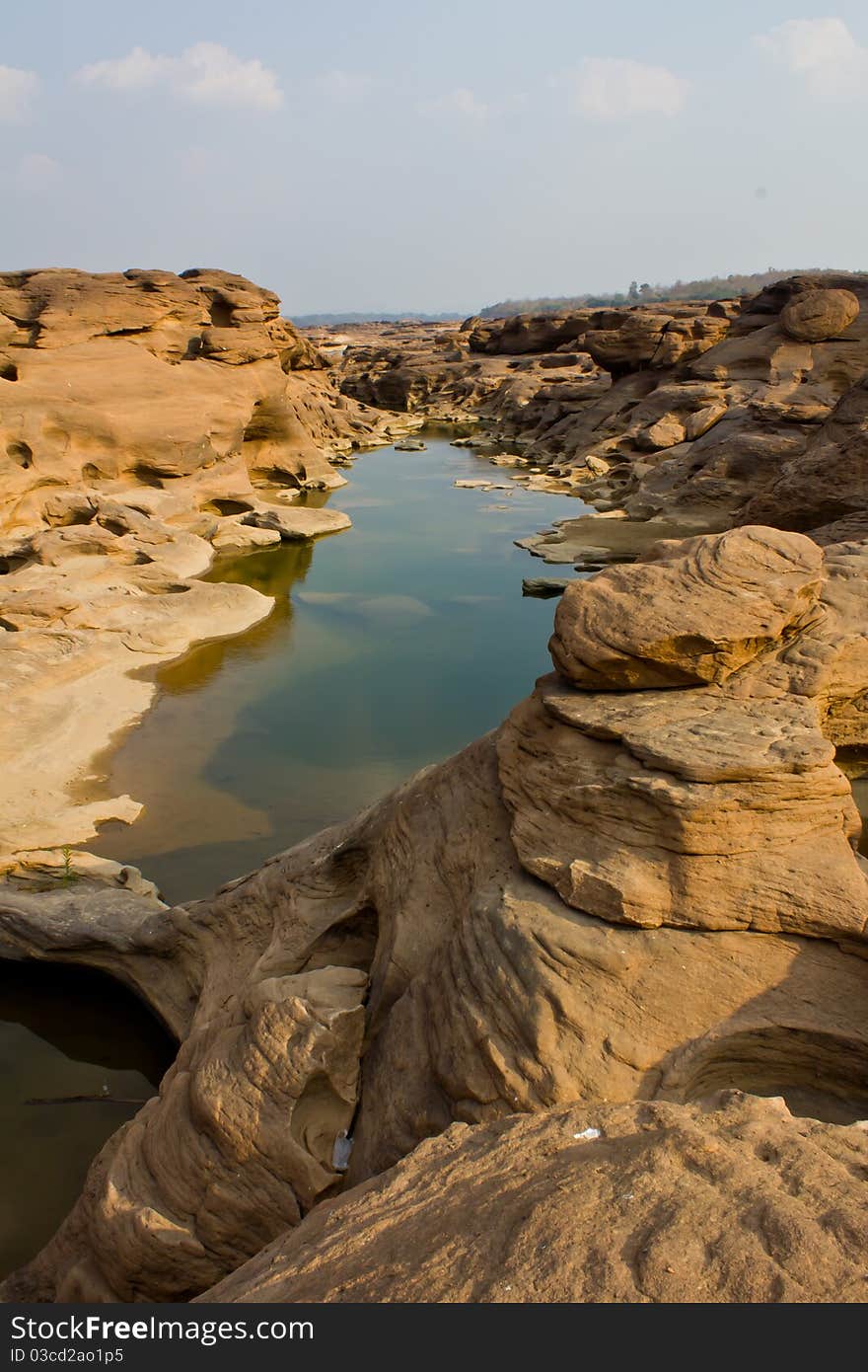 Small Canyon In Maekong River