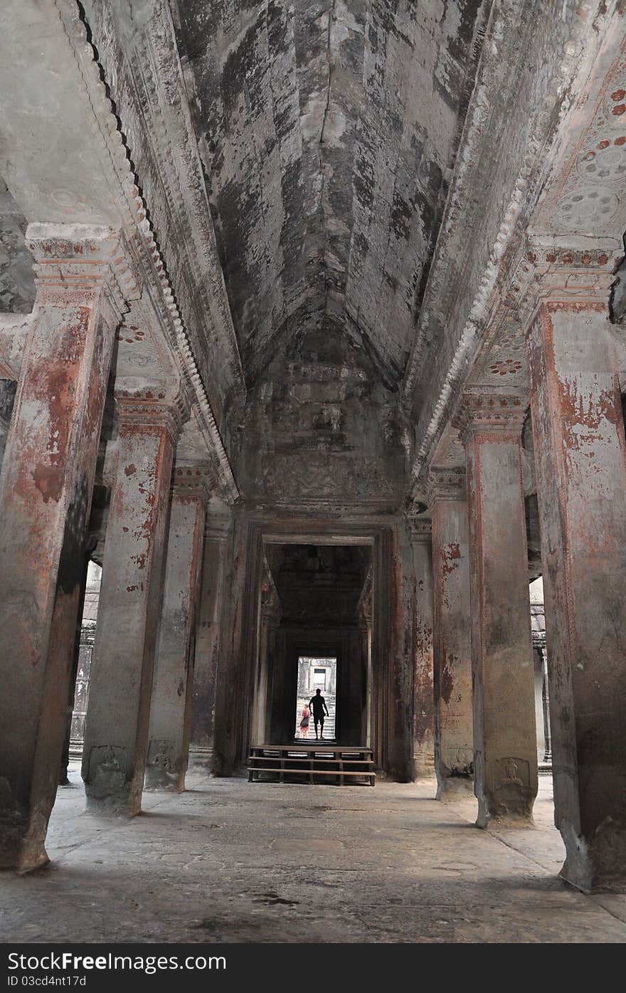 An ancient temple at Angkor Wat, Cambodia