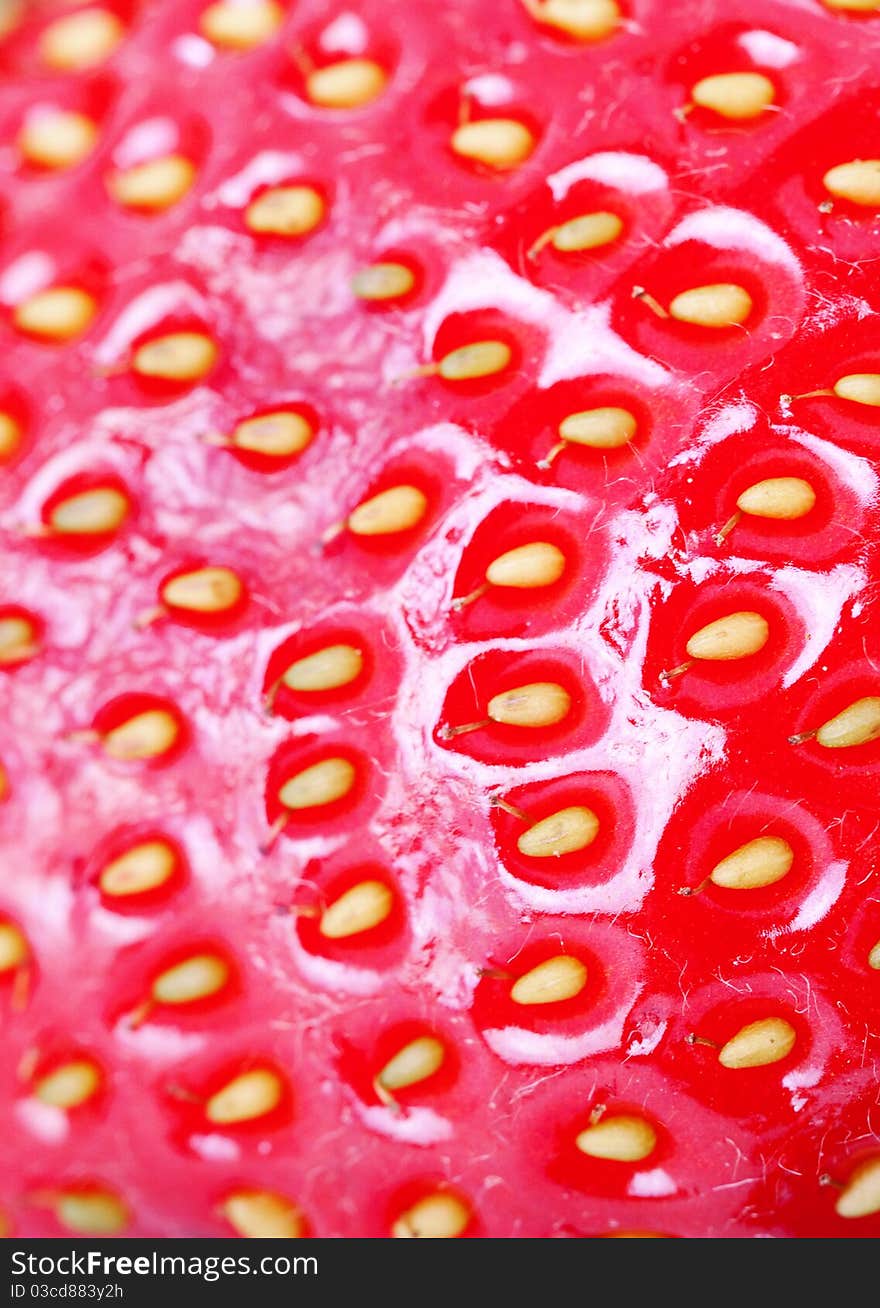 Bright juicy fresh strawberries