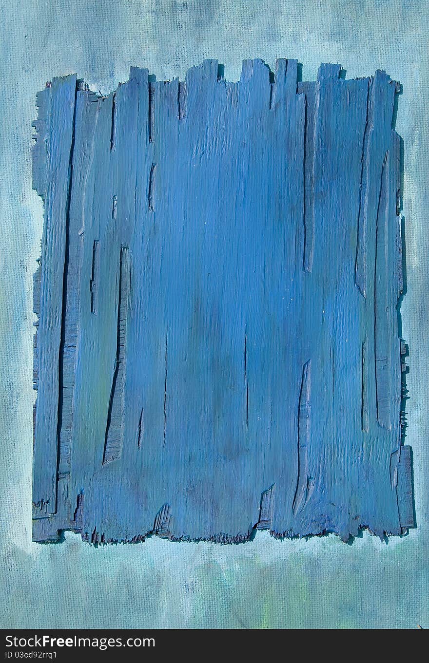 Painted Plywood Blue Background