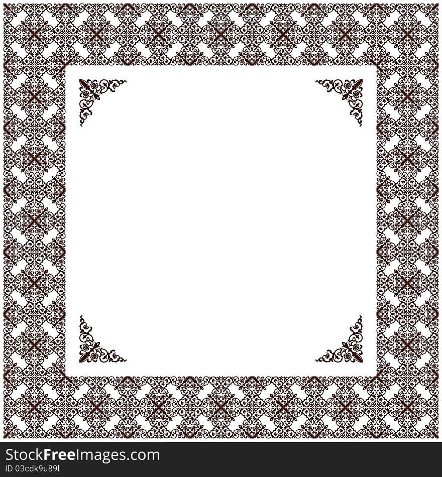 Vector vintage decor frame ornament retro