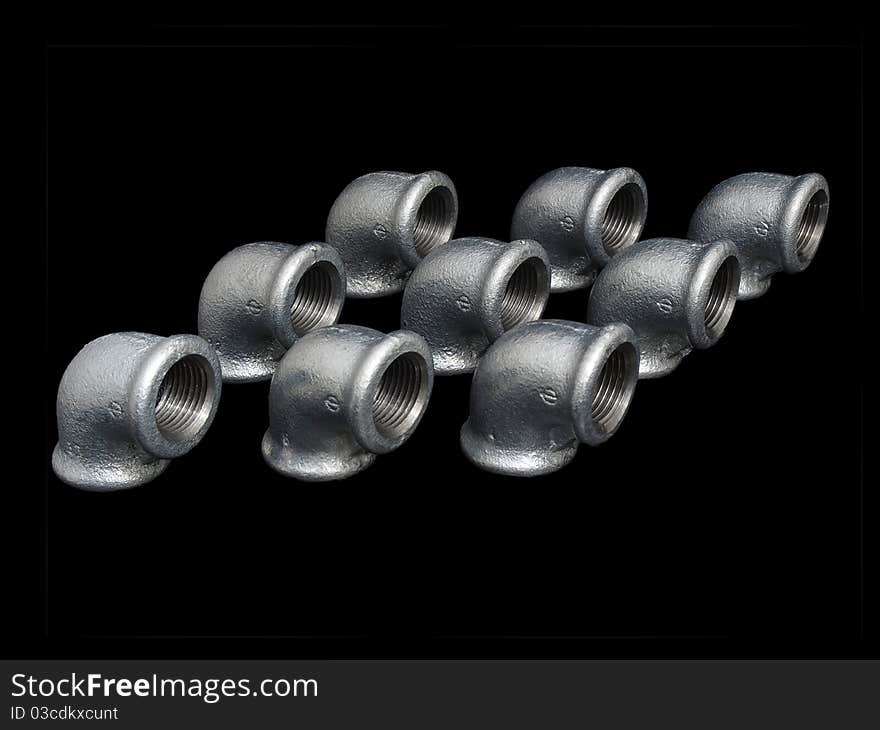 Plumbing zinc coated fittings