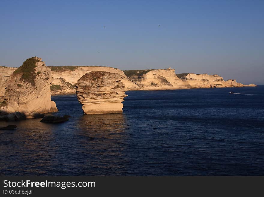 Cliff coast, Bonifacio, South Corsica