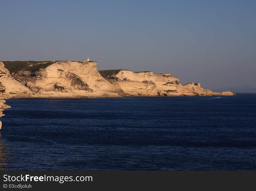 Cliff coast, Bonifacio, South Corsica