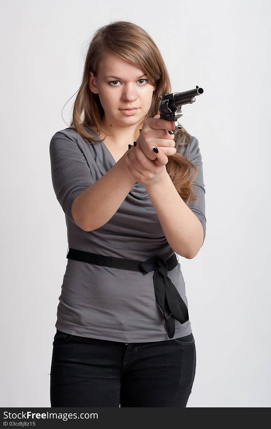 Girl with gun