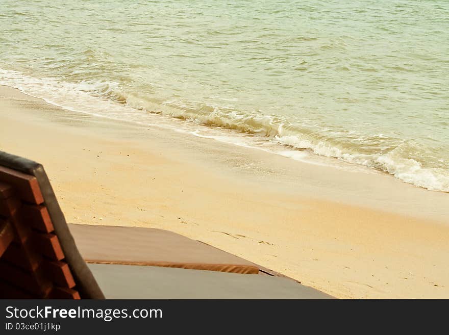 The bed on the beach