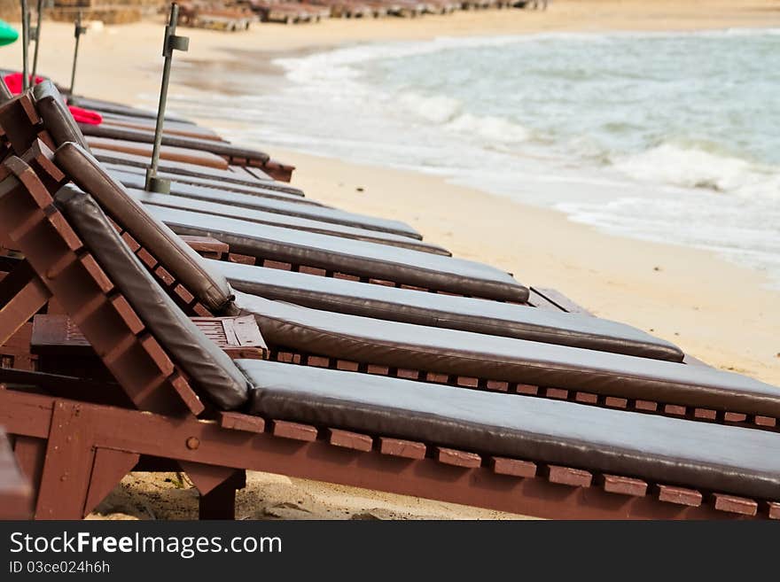 The bed on the beach