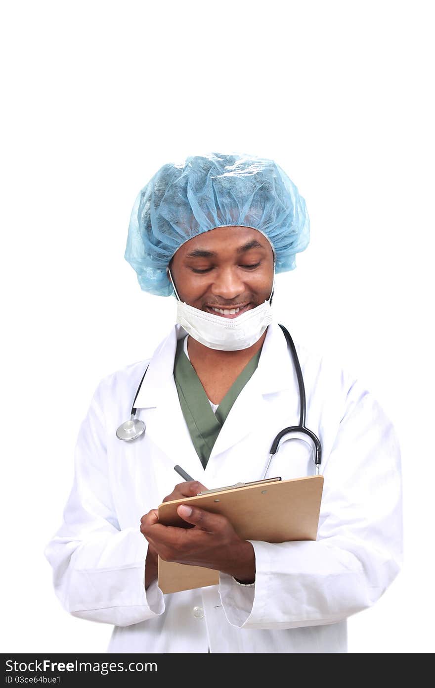 Doctor with notepad