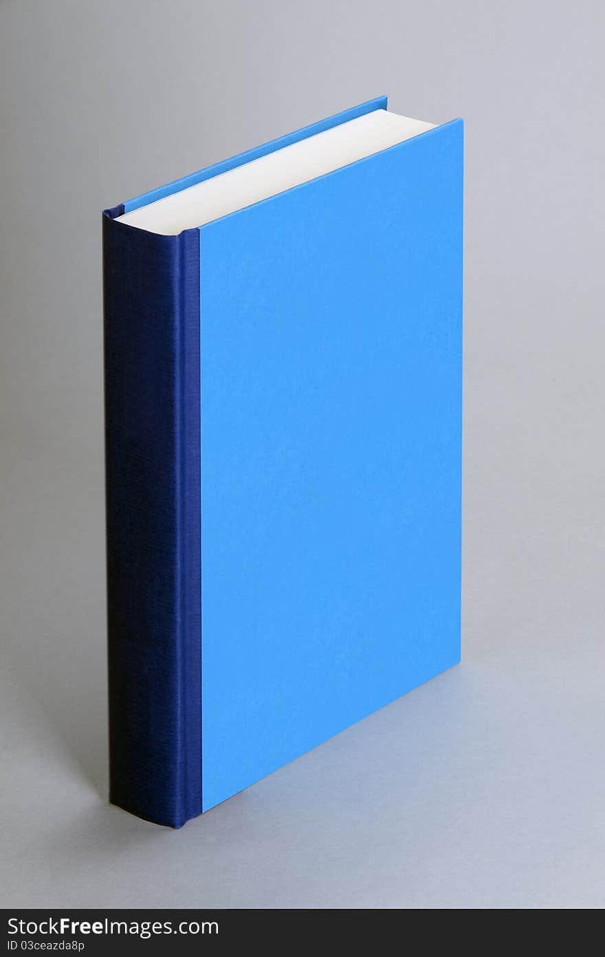 Plain, blue standing book for design layout