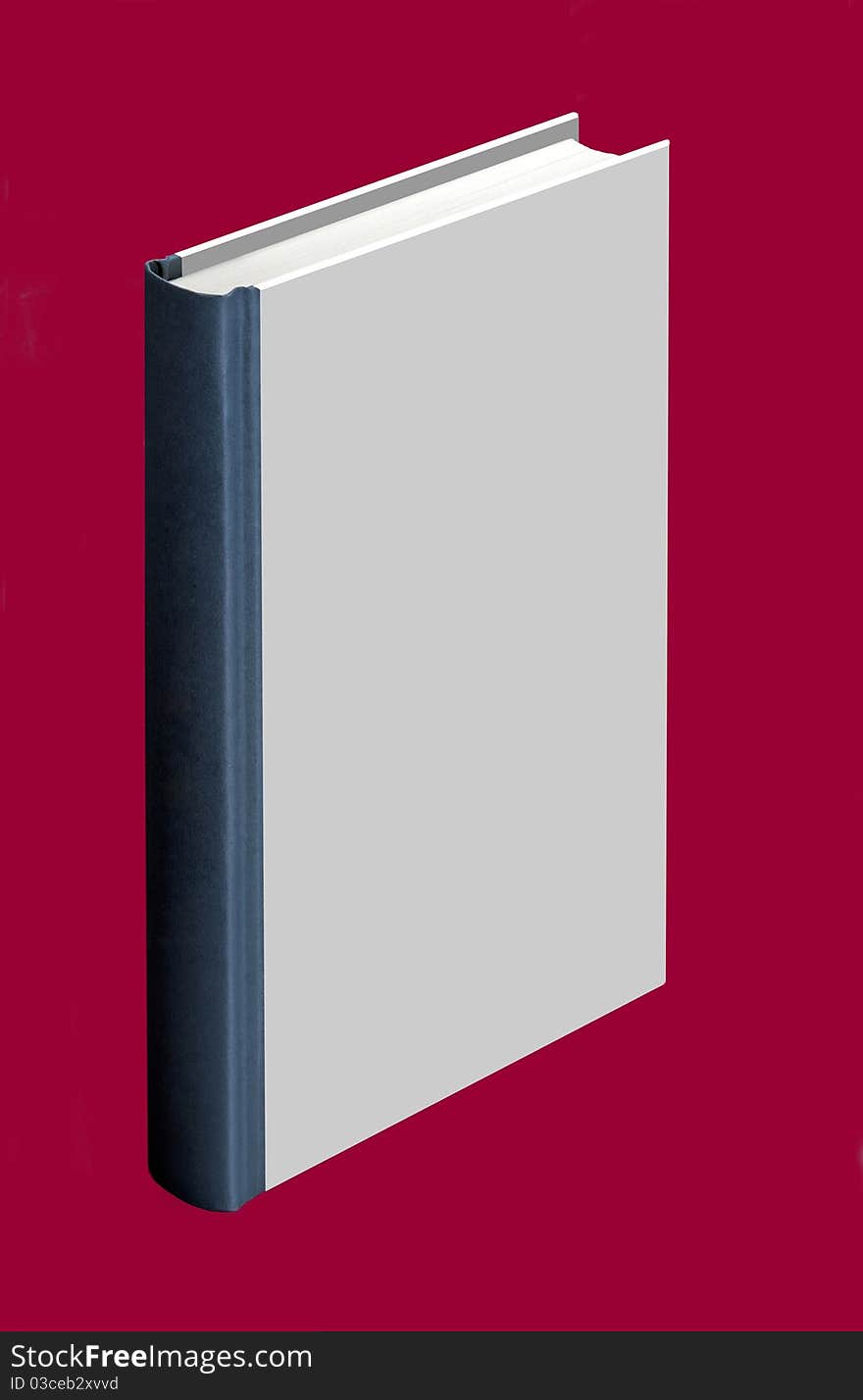 White plain book standing with red background. White plain book standing with red background