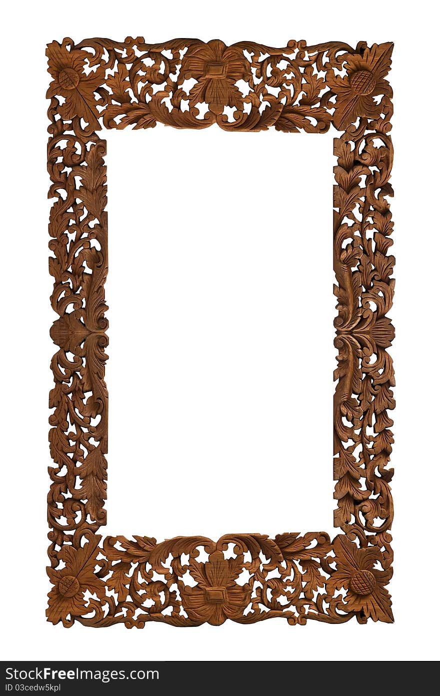 Carved wooden frame