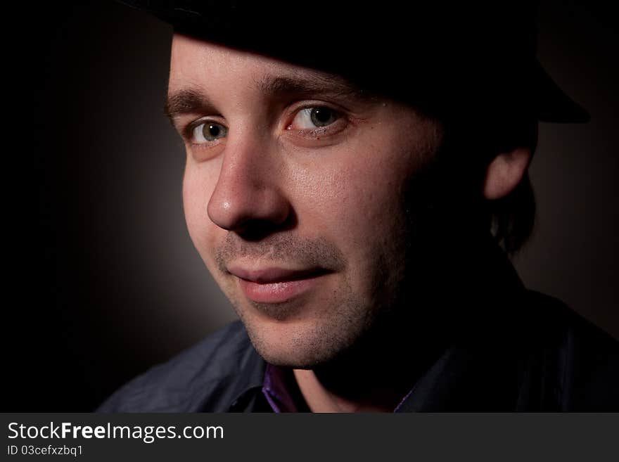 Portrait of happy smiling man, isolated on