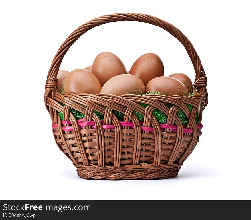 Eggs in Easter Basket