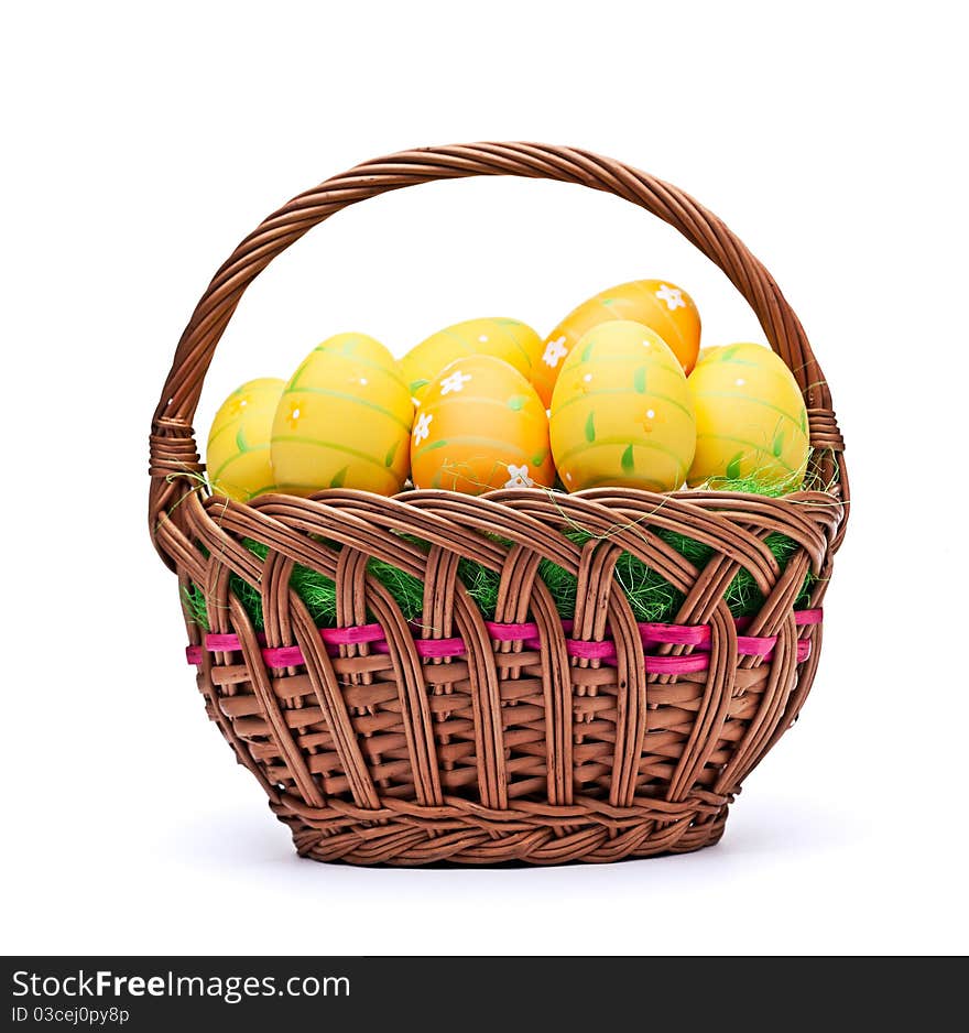 Eggs in Easter Basket