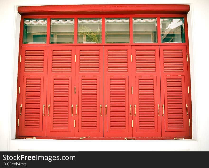 Red Ancient Window