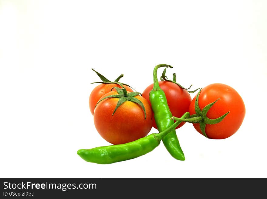 Tomatoes and chillies