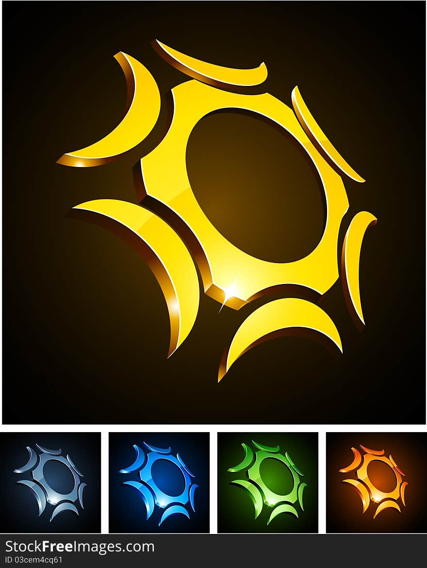 Vector illustration of shiny symbols. Vector illustration of shiny symbols.