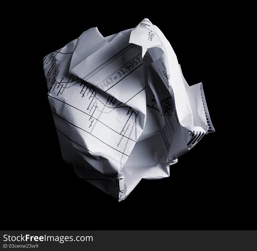 Crumpled Financial Documents