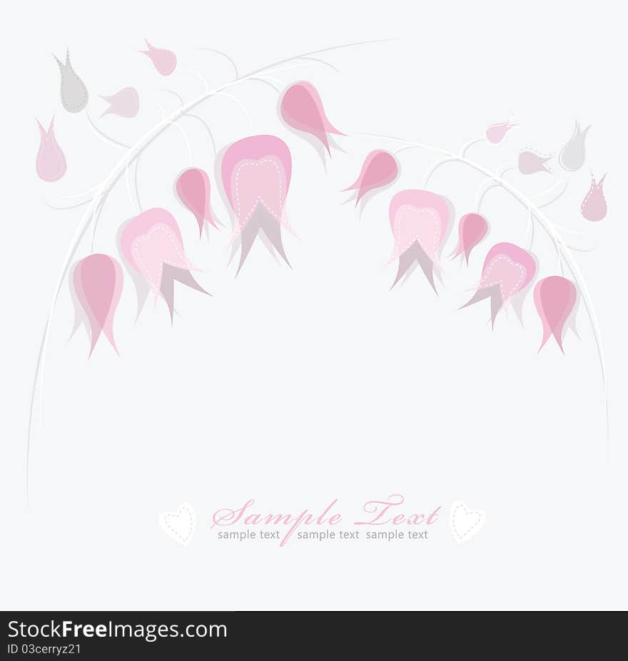 Pink floral background