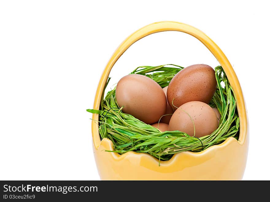 Eggs In Easter Basket