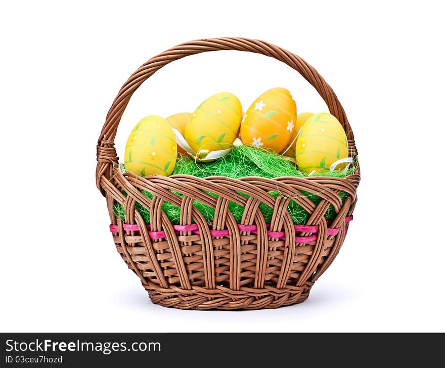 Eggs in Easter Basket