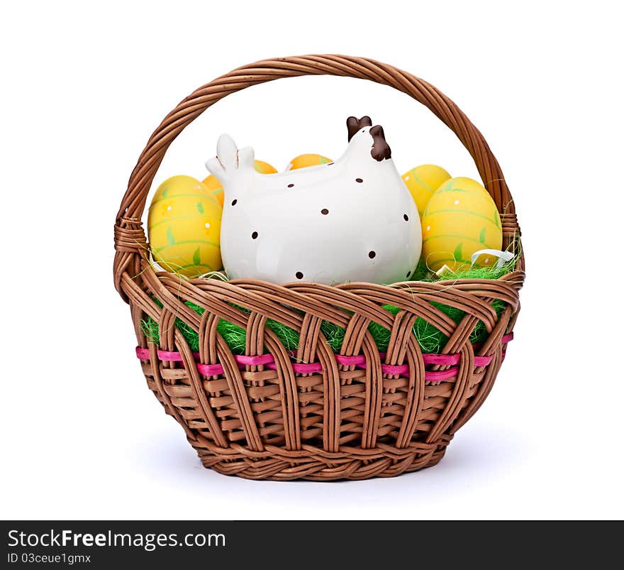 Eggs in Easter Basket