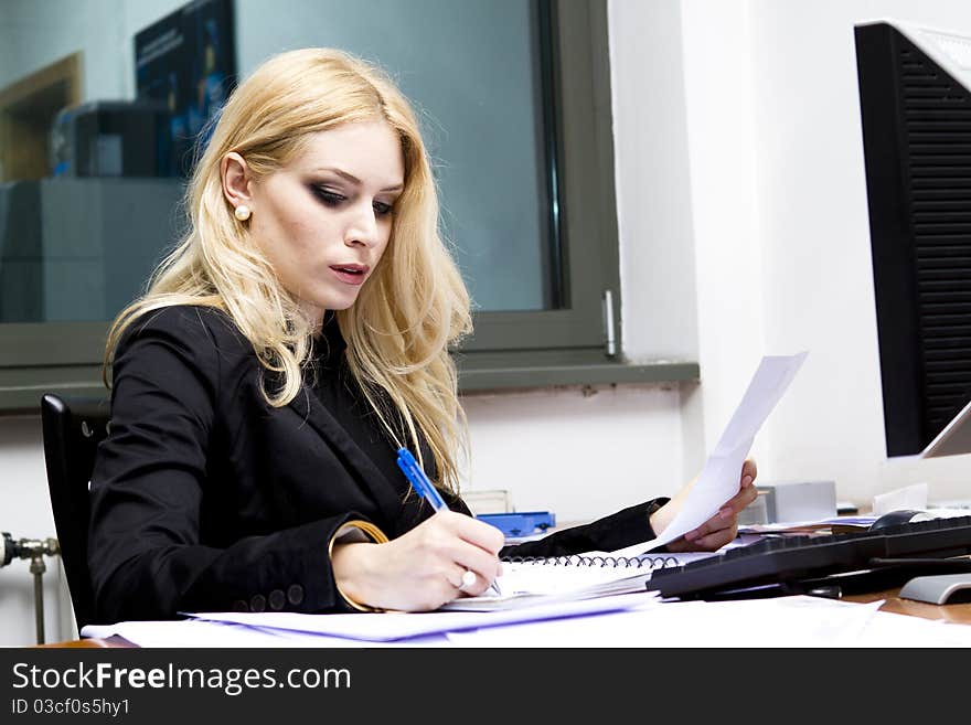 Business Women in the office studio shot