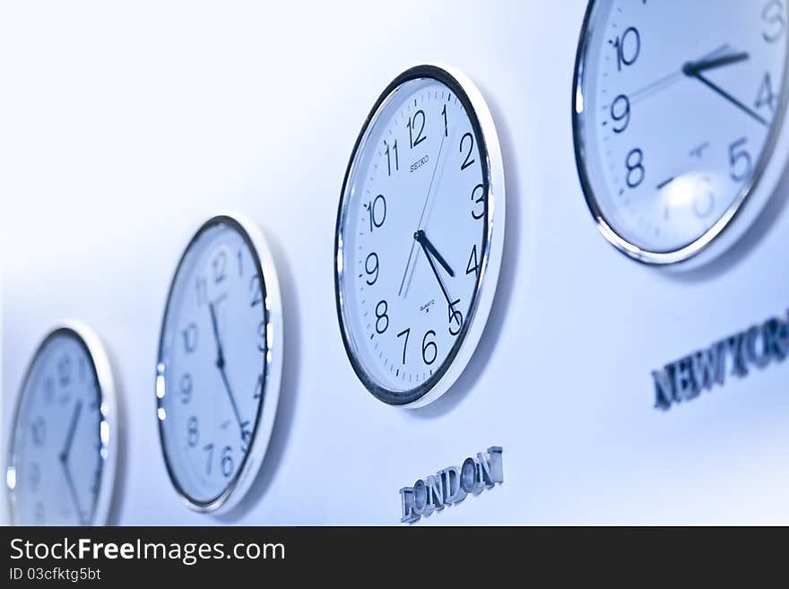 Close up view of clock-face  on white back. Close up view of clock-face  on white back.