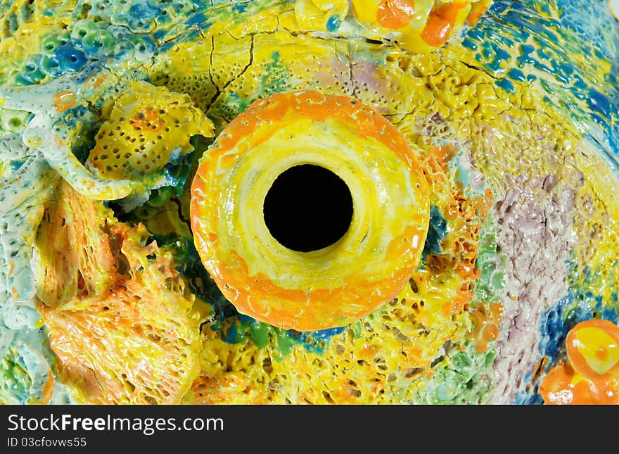 A Background texture colorful ceramic. A Background texture colorful ceramic