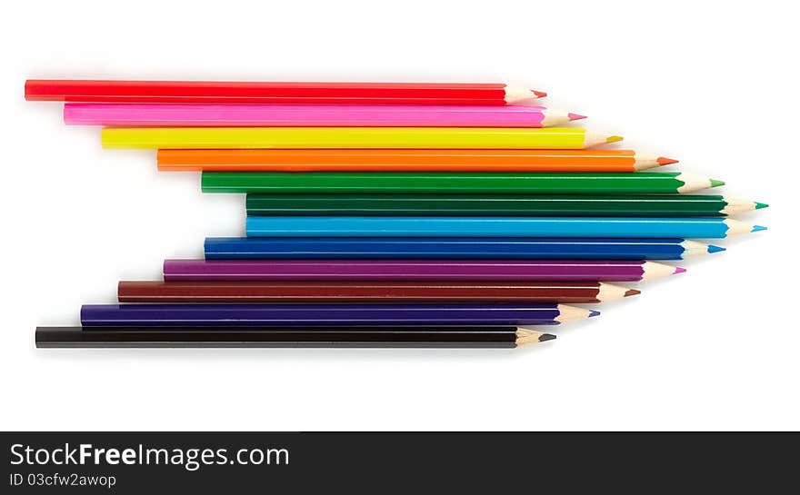 Color Pencils isolated on white background