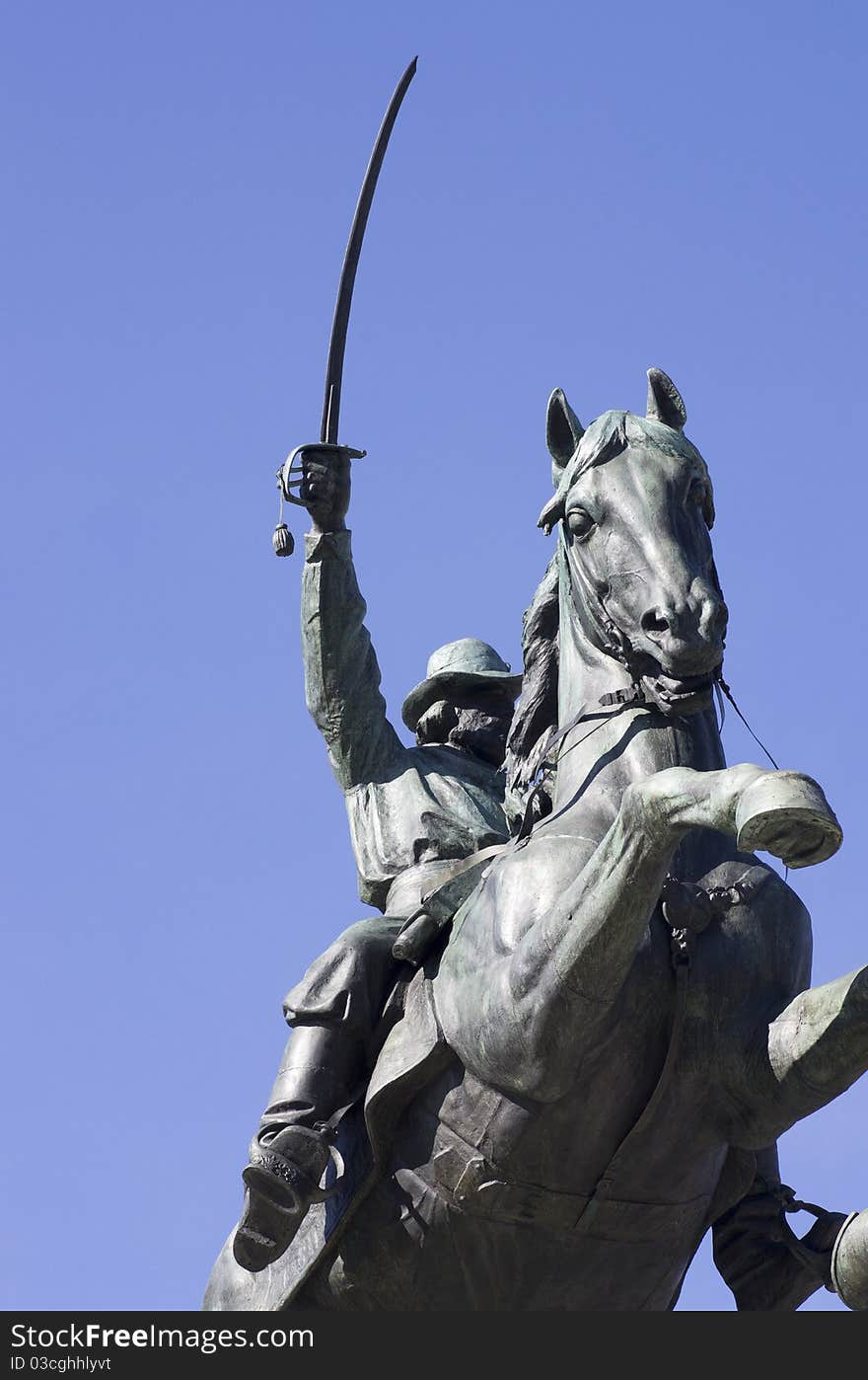 Detail of garibaldi's monument in la spezia,italy. Detail of garibaldi's monument in la spezia,italy