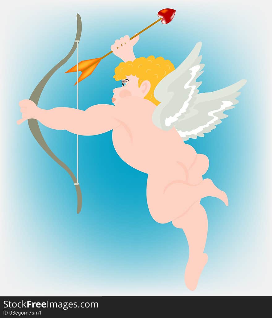 Boy Angel With Wing And Dart Of The Amur