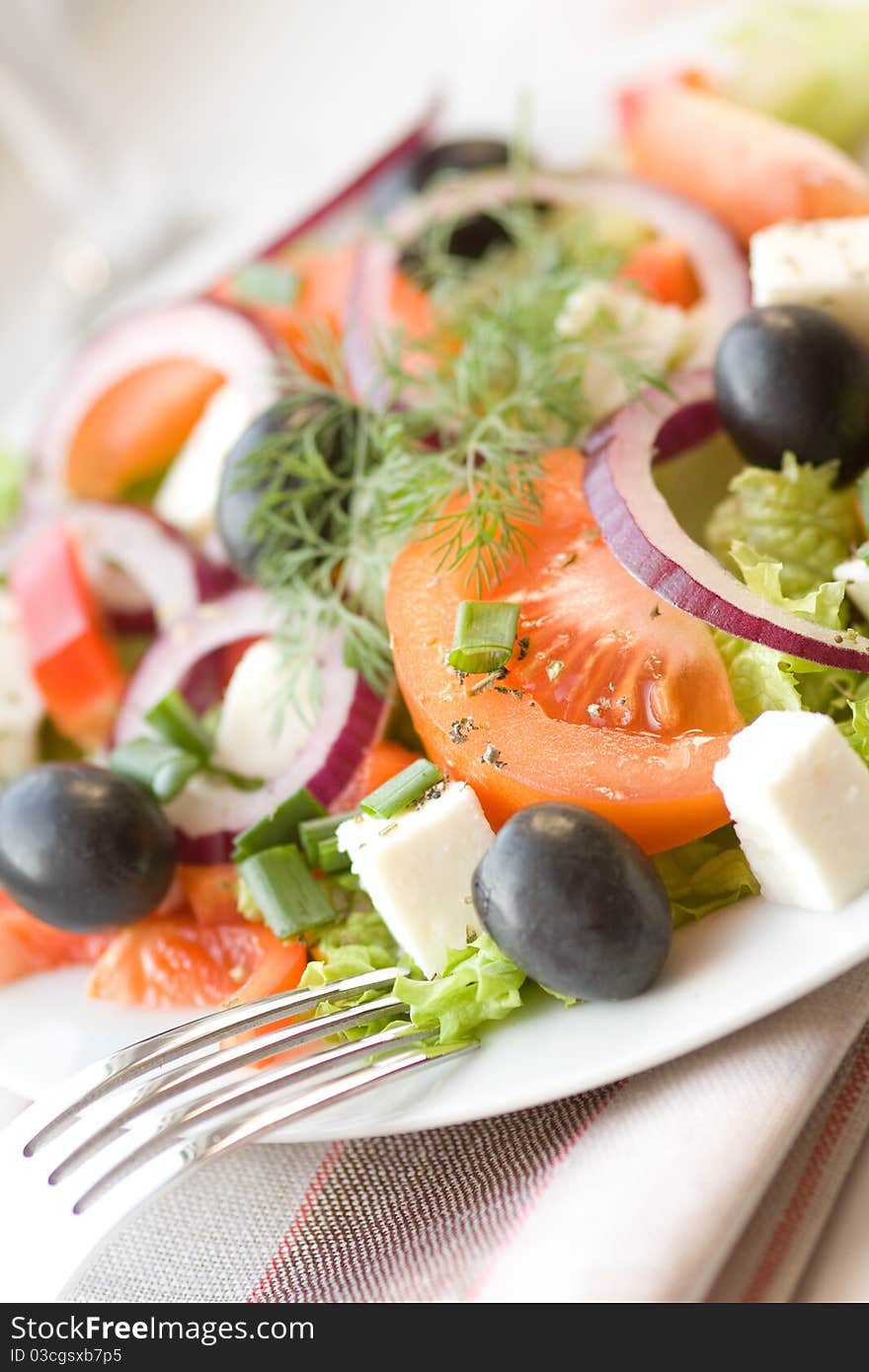 Healthy greek salad