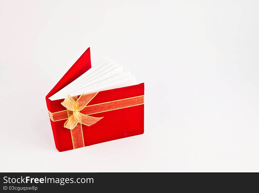 Red Notebook Isolated On White