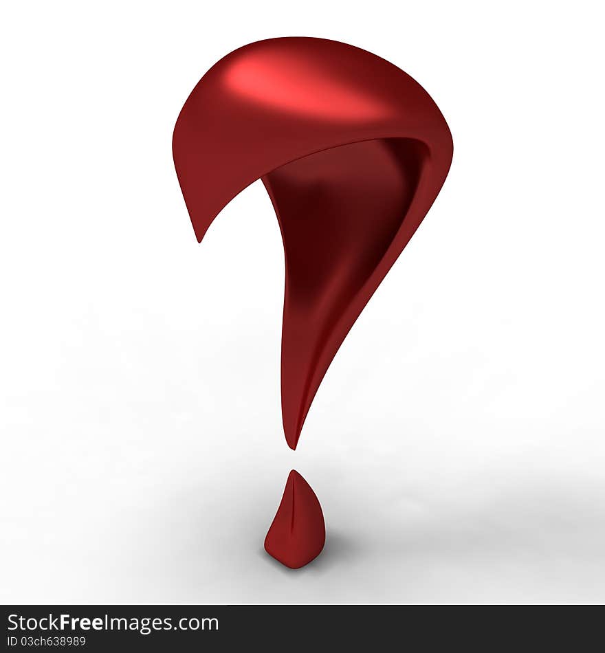 Red stylish question mark