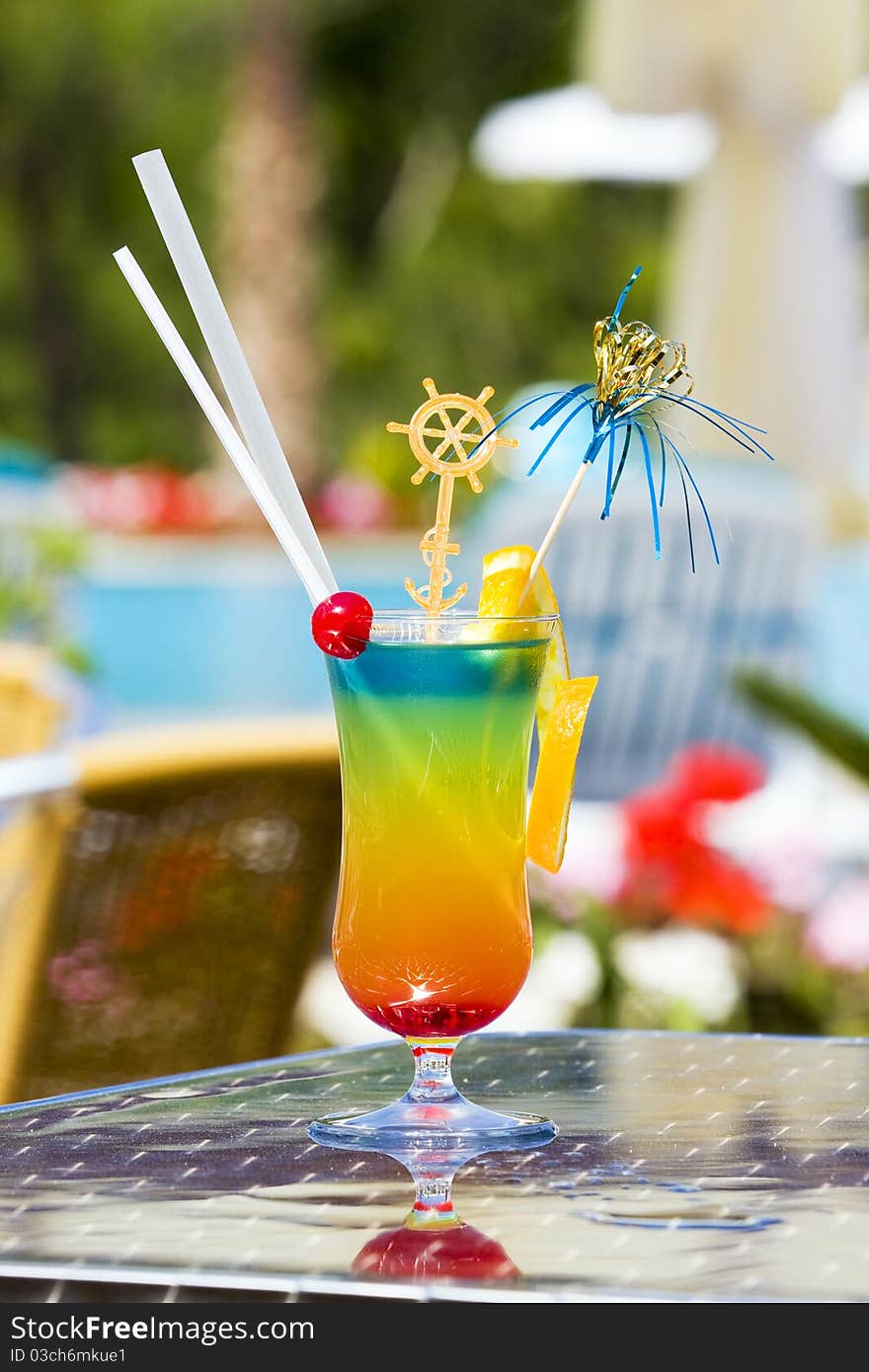 Colorful cocktail