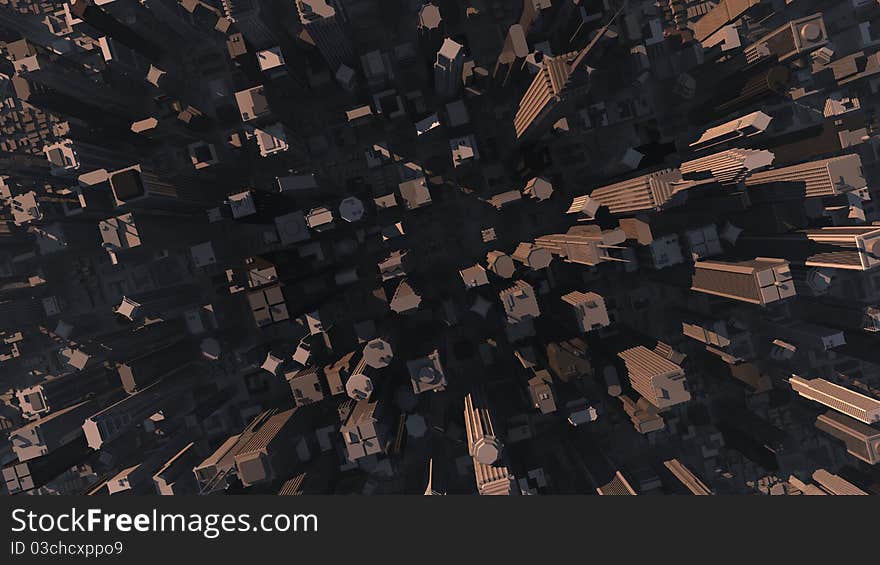 Image of City concept in 3D