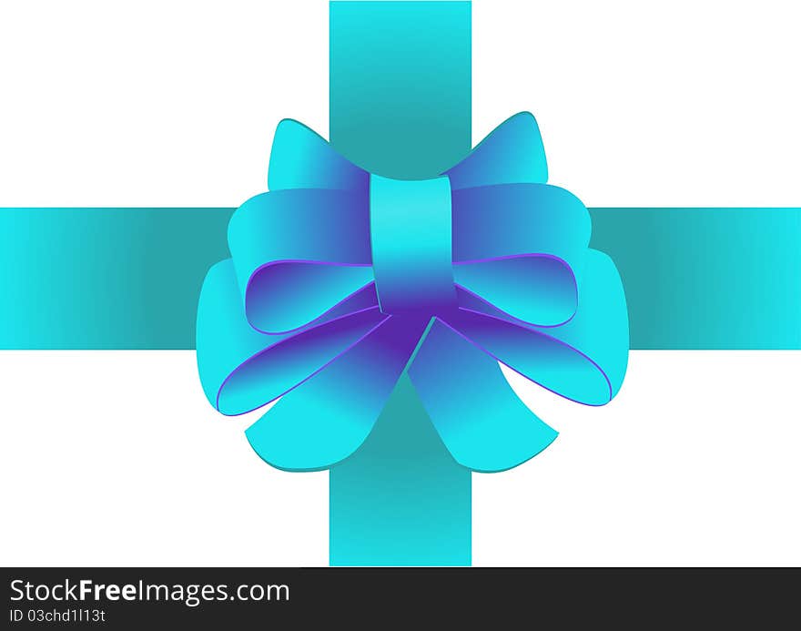 Bow and ribbon for gift wrapping. Bow and ribbon for gift wrapping