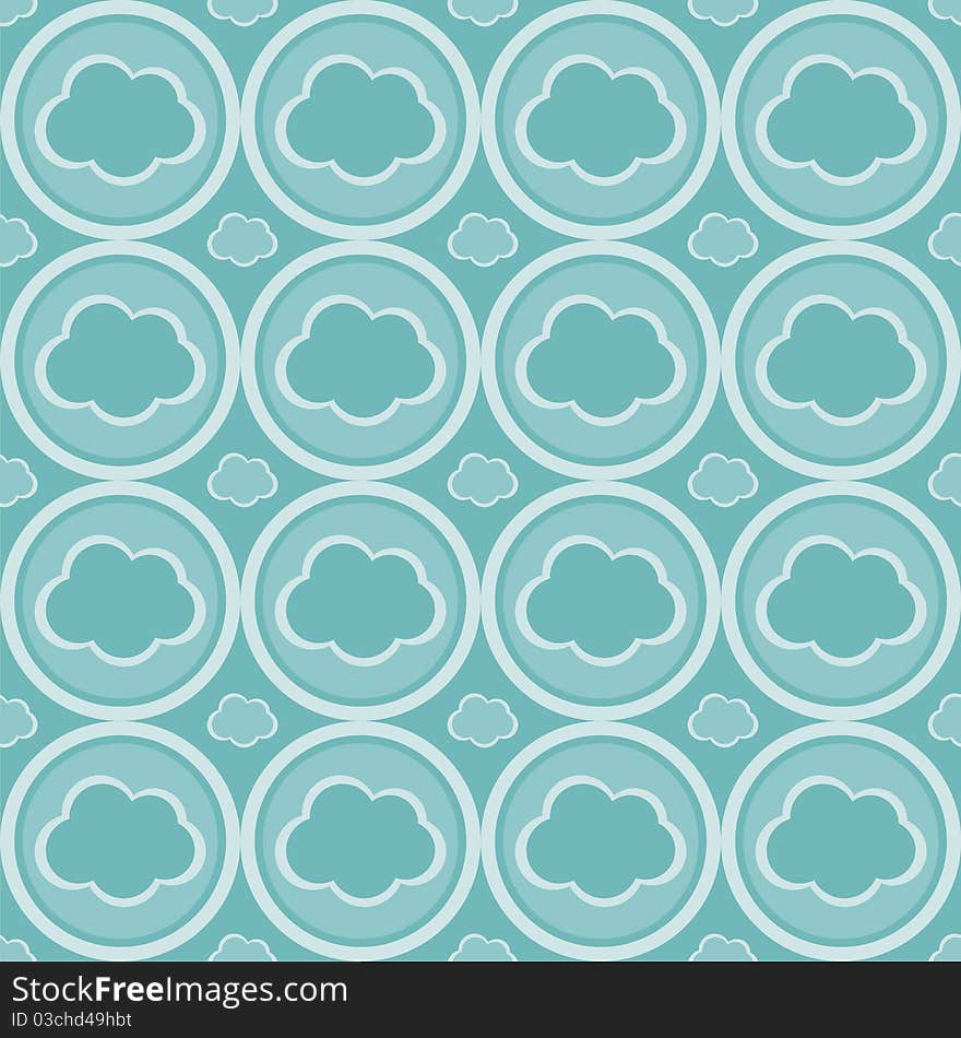 Cute abstract clouds pattern